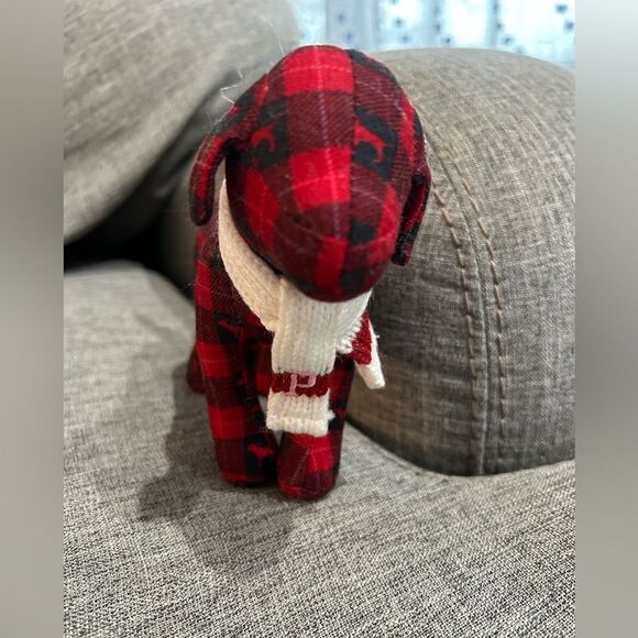Victorias Secret PINK Plush Dog Buffalo Plaid - Picture 2 of 4